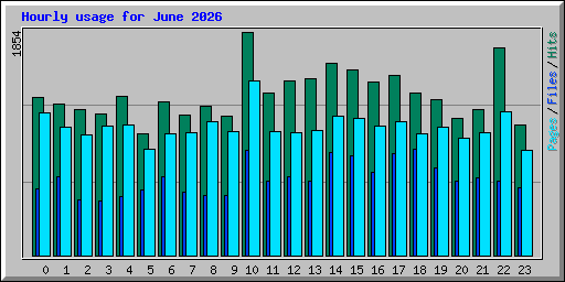 Hourly usage for June 2026